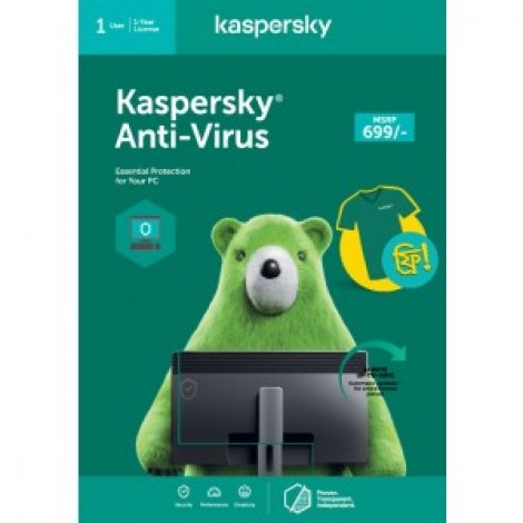 Kaspersky Anti-Virus 2021 (1 User / 1 Year License -PC)