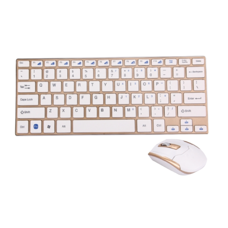 Keyboard  HK3910 (Wireless Mini Combo Golden)