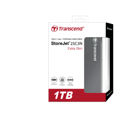 Transcend 1TB StoreJet 25C3N (HDD) Iron Grey
