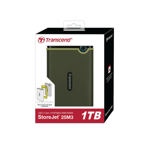 Transcend 1TB StoreJet M3 Portable(HDD) Military Green